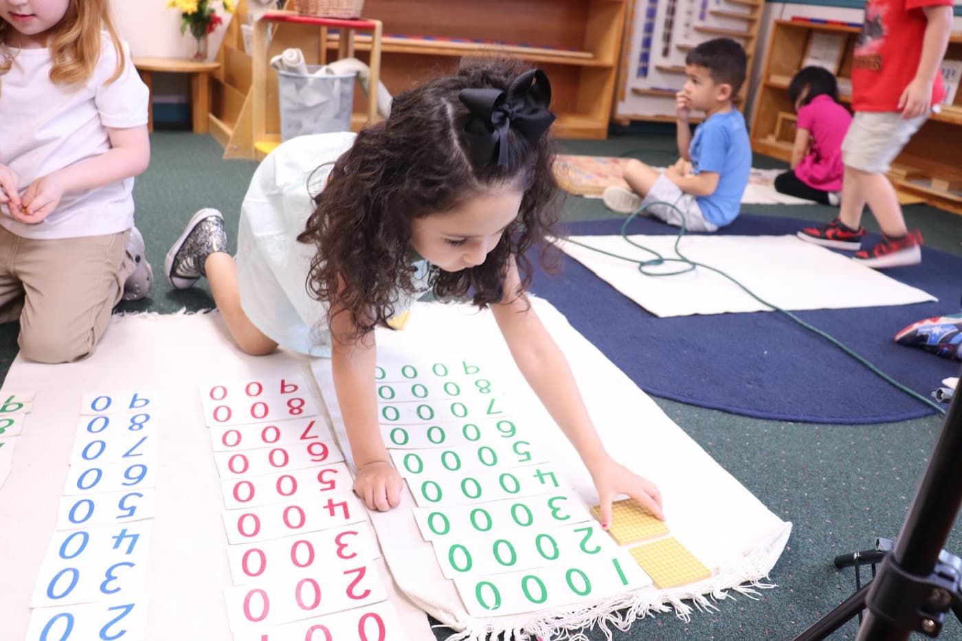 Montessori preschool classroom activities in Plano TX at Palm Grove