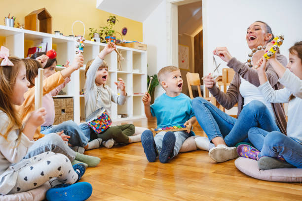 Montessori music class activity for toddlers in Plano TX